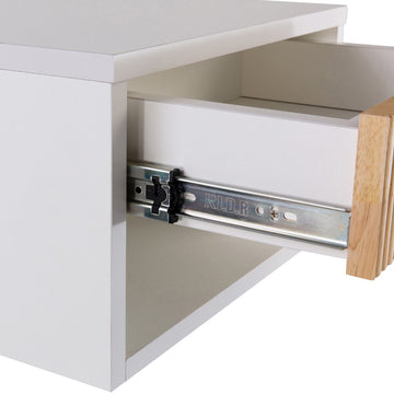 Elise 15.71" Classic Contemporary Floating Wall Mounted Nightstand with Soft-Close Tambour Drawer and Cable Hole - JONATHAN Y